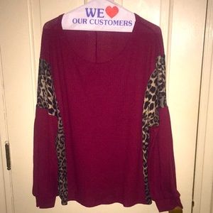 Cheetah Print Knit Sweater